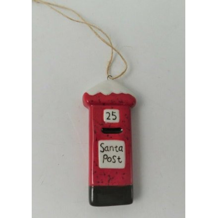 Red post box hanger