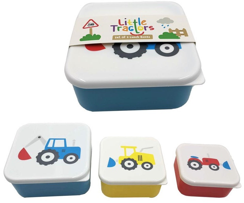 Snack Boxes (set of 3) - Little Tractors