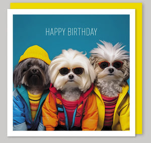 Happy Birthday Dogs Greeting Card