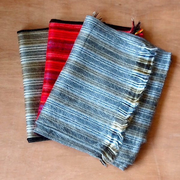 Luxury Handcrafted Alpaca Scarf- Striped