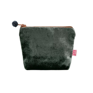 Mini Velvet Purse - Dark Sage