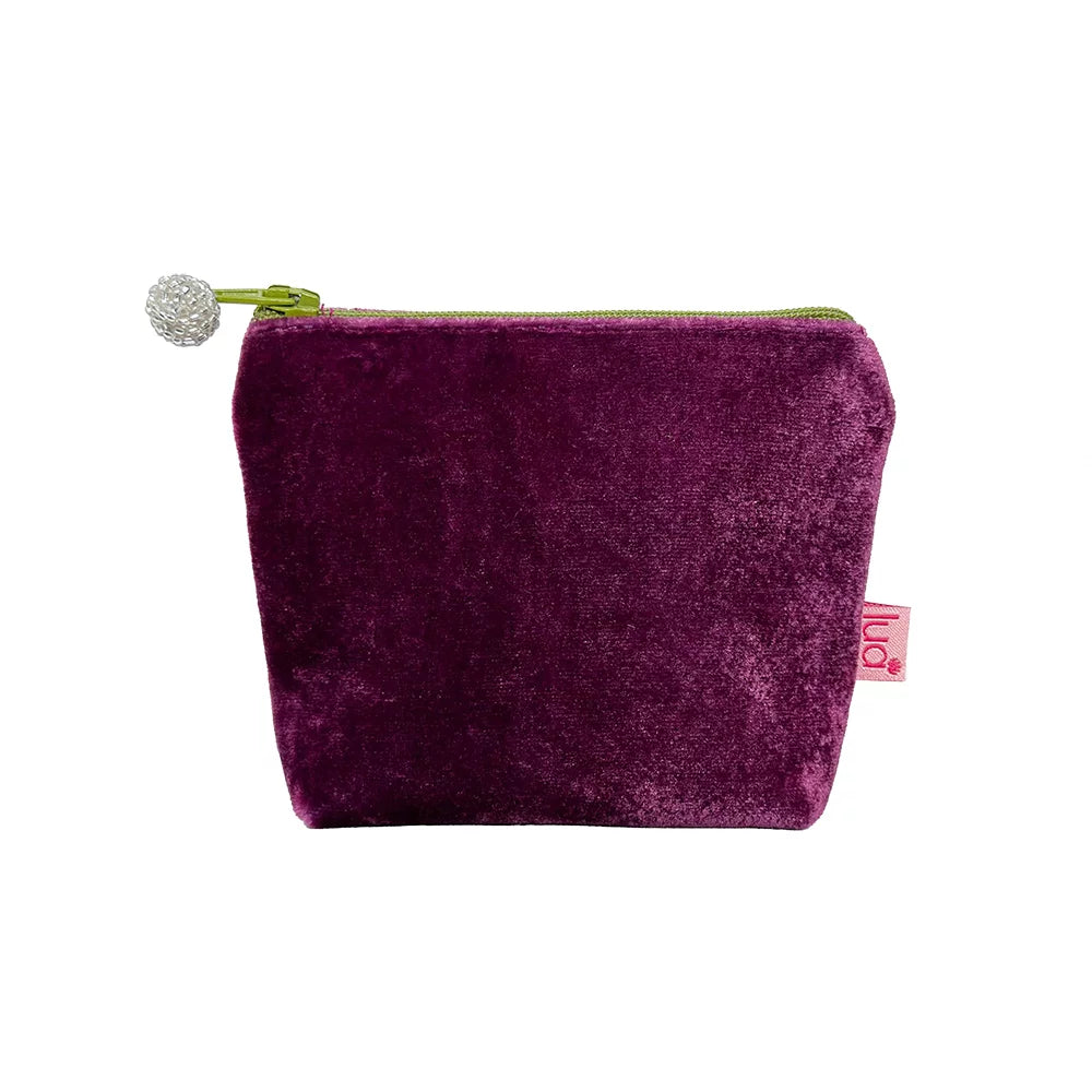 Mini Velvet Purse - Plum