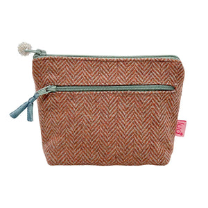 2 Zipped Purse - Herringbone- Sand