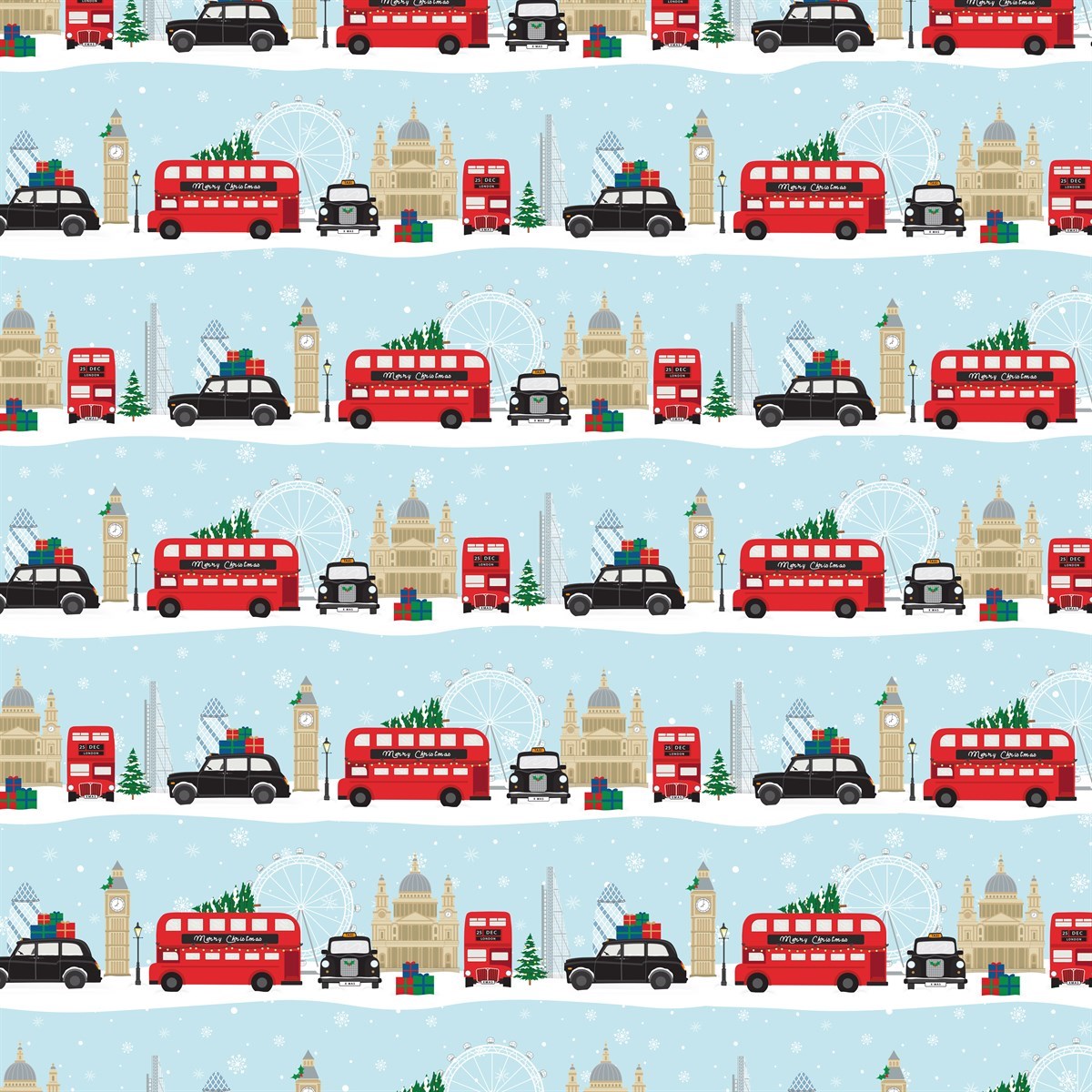 Christmas Gift Wrap- London Scene