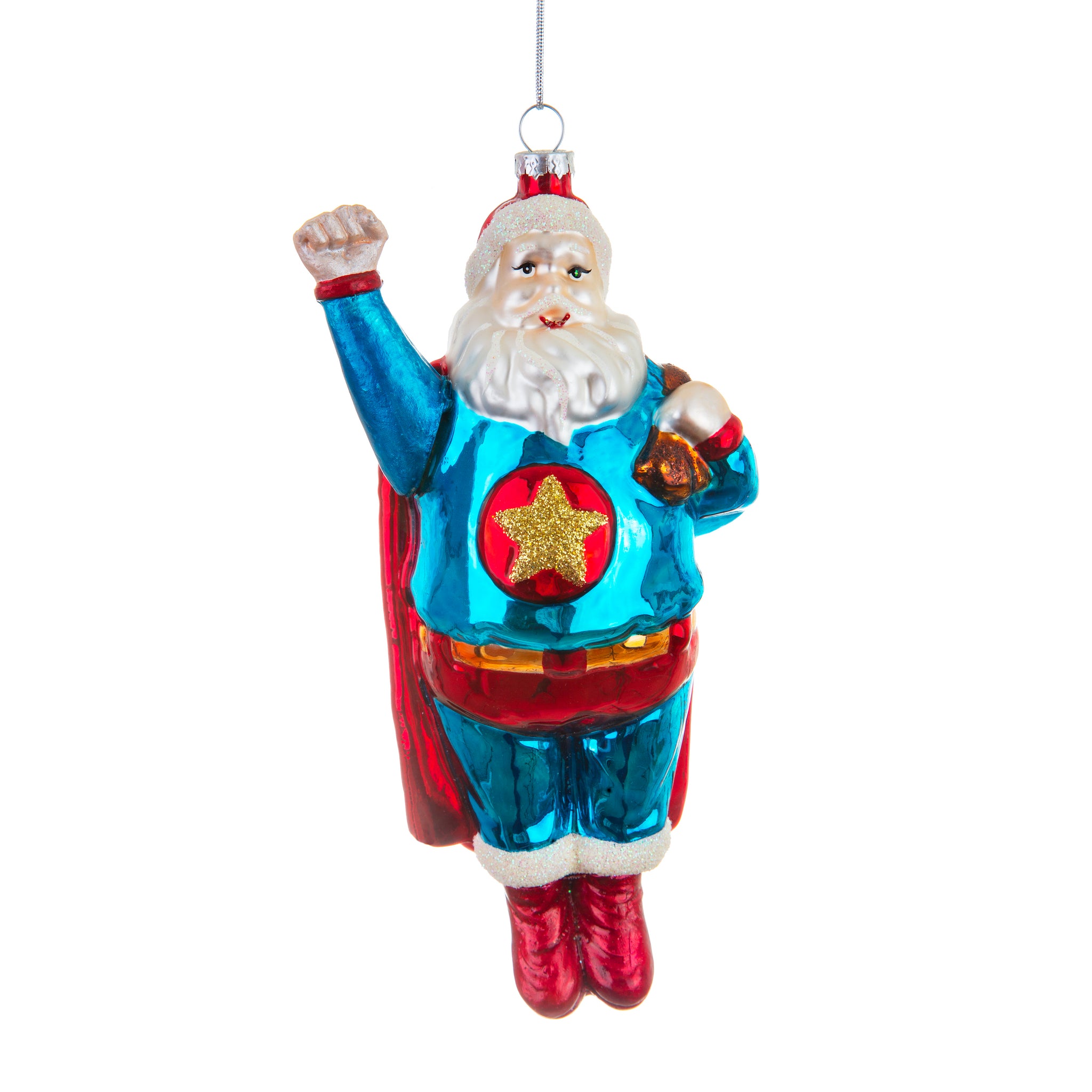 Superman Santa Christmas Bauble